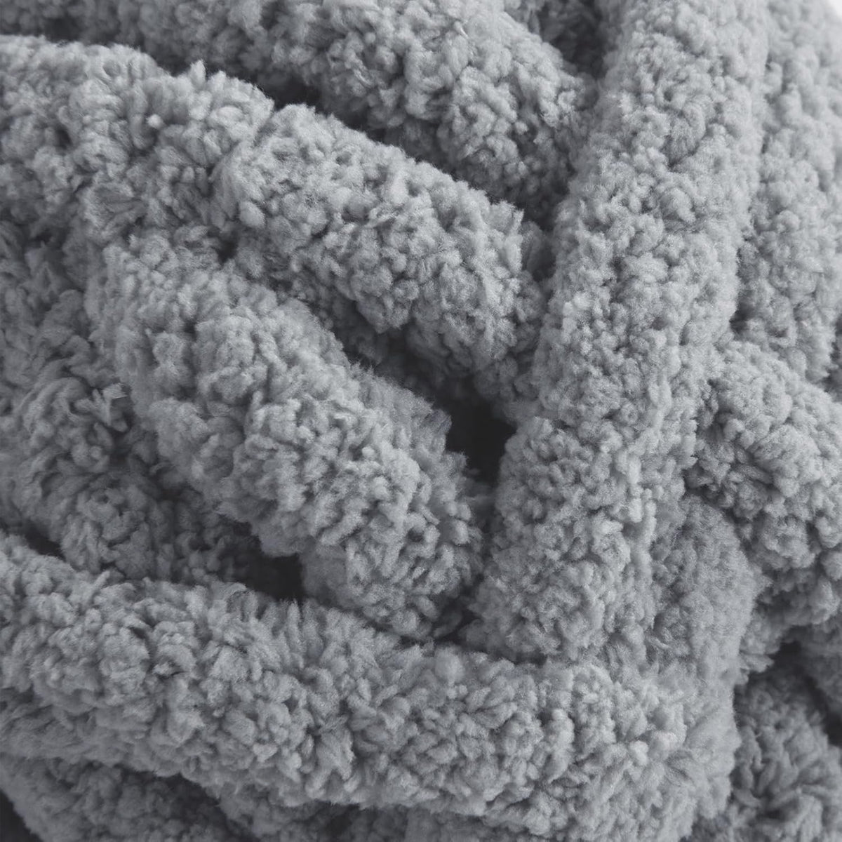 Hombys Medium Grey chunky chenille yarn image 7