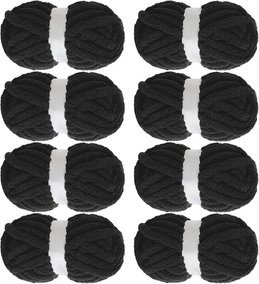 Hombys Black chunky chenille yarn image 1