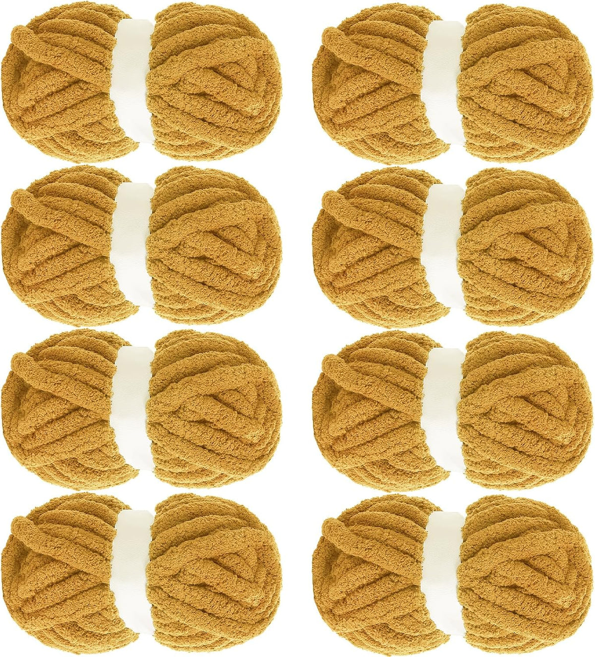 Hombys Mustard Yellow chunky chenille yarn image 1