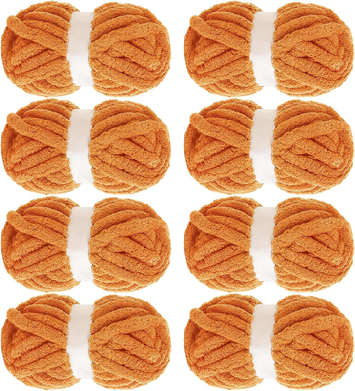 Hombys Orange chunky chenille yarn image 1
