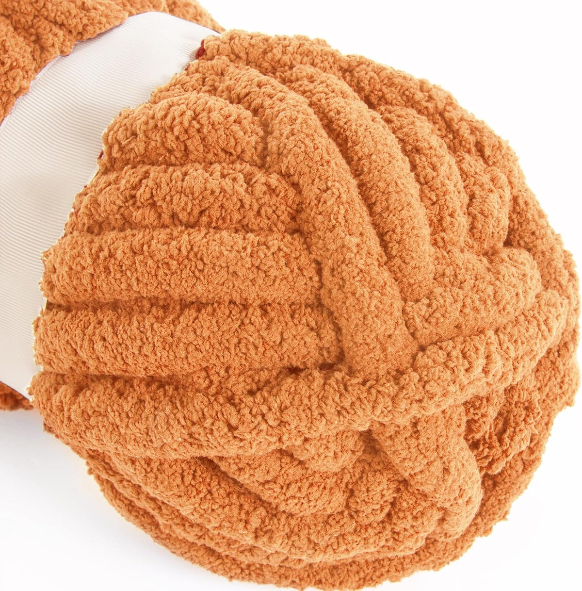 Hombys Orange chunky chenille yarn image 6