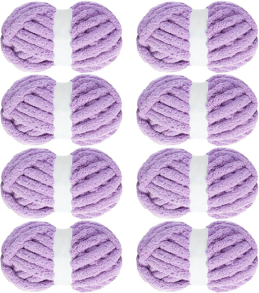 Hombys Purple chunky chenille yarn image 1