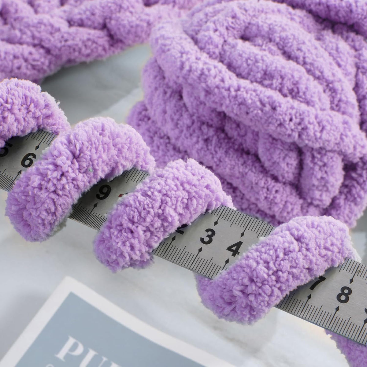Hombys Purple chunky chenille yarn image 5