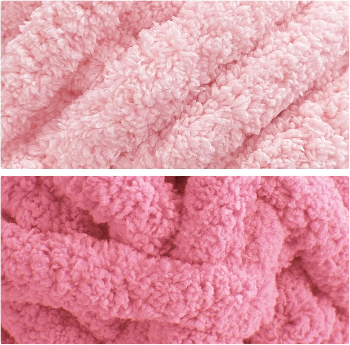 Hombys 4 Pink & 4 Rose Red chunky chenille yarn image 7