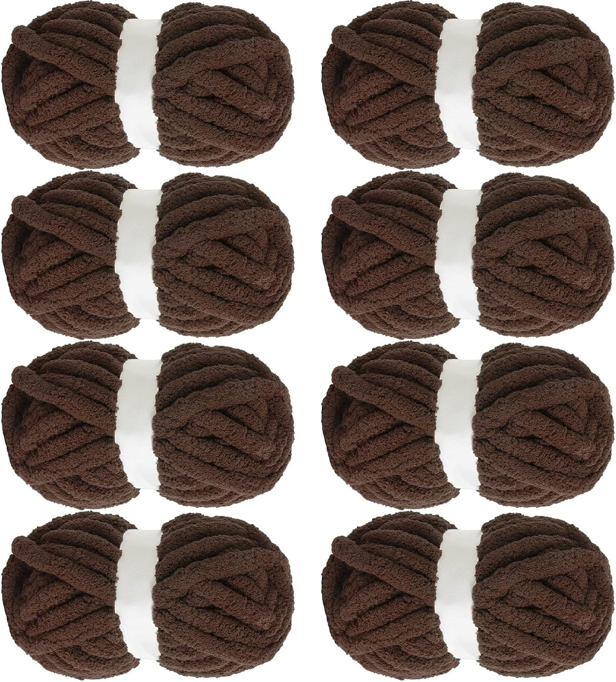 Hombys Dark Coffee chunky chenille yarn image 1