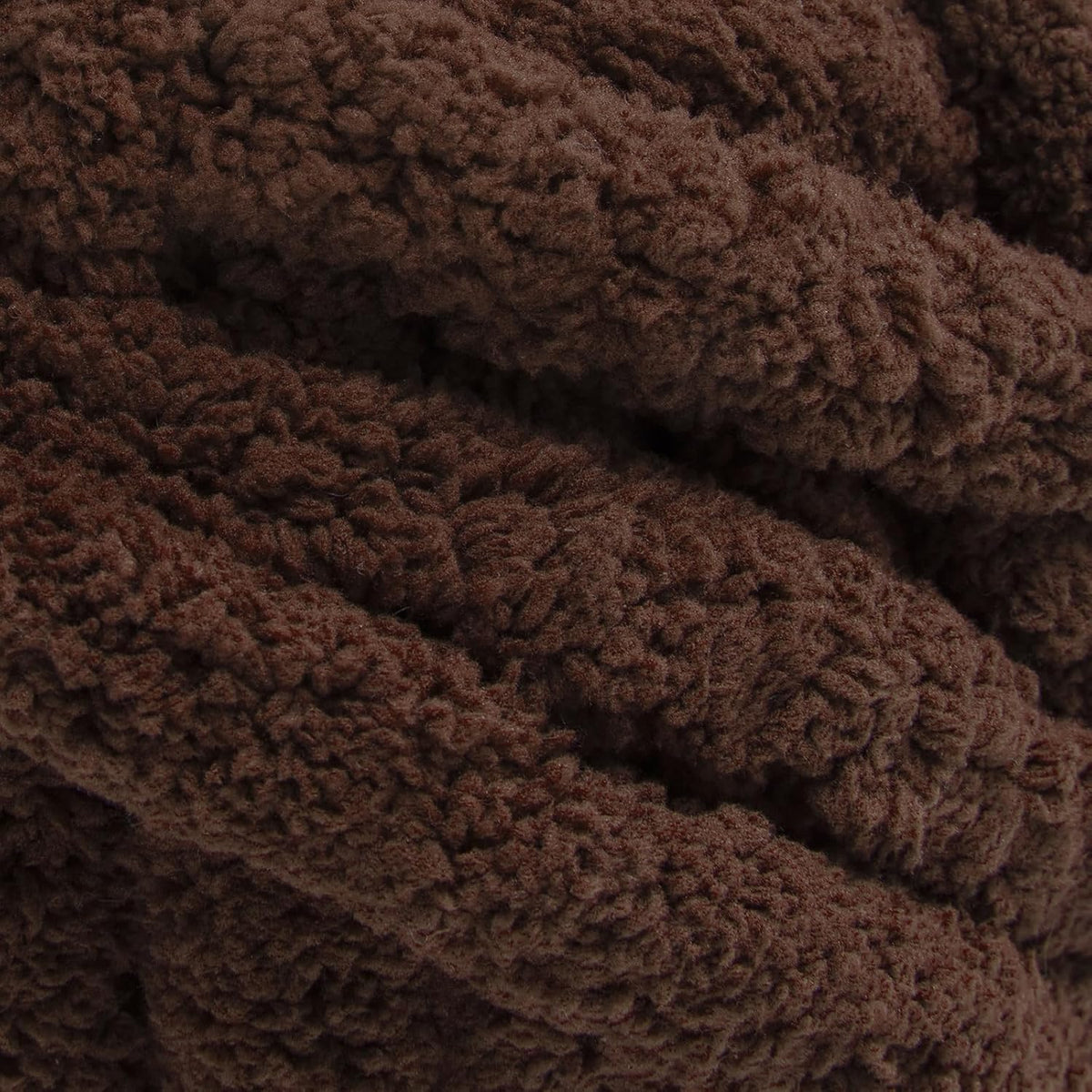 Hombys Dark Coffee chunky chenille yarn image 7