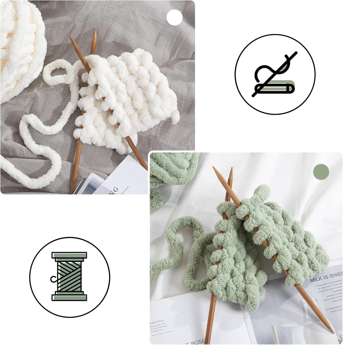 Hombys B0CLGRLM9G chunky chenille yarn - image 5