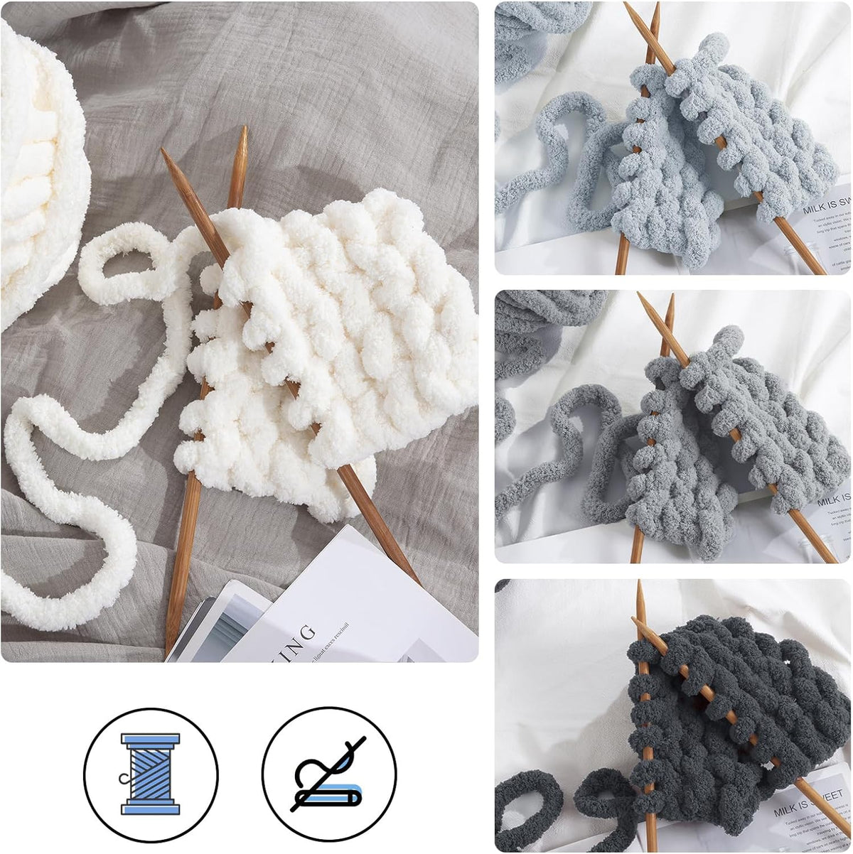 Hombys B0CPLTLKDB chunky chenille yarn - image 4