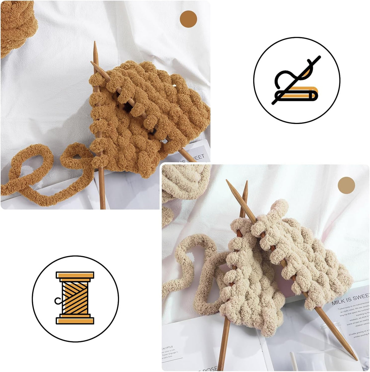 Hombys B0CPLTSRT4 chunky chenille yarn - image 4