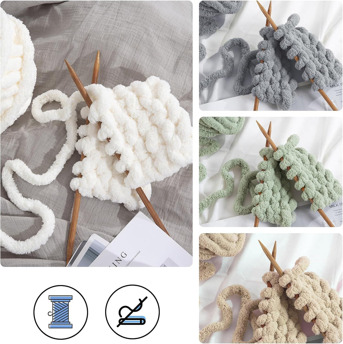 Hombys B0CPLTSSR8 chunky chenille yarn - image 4