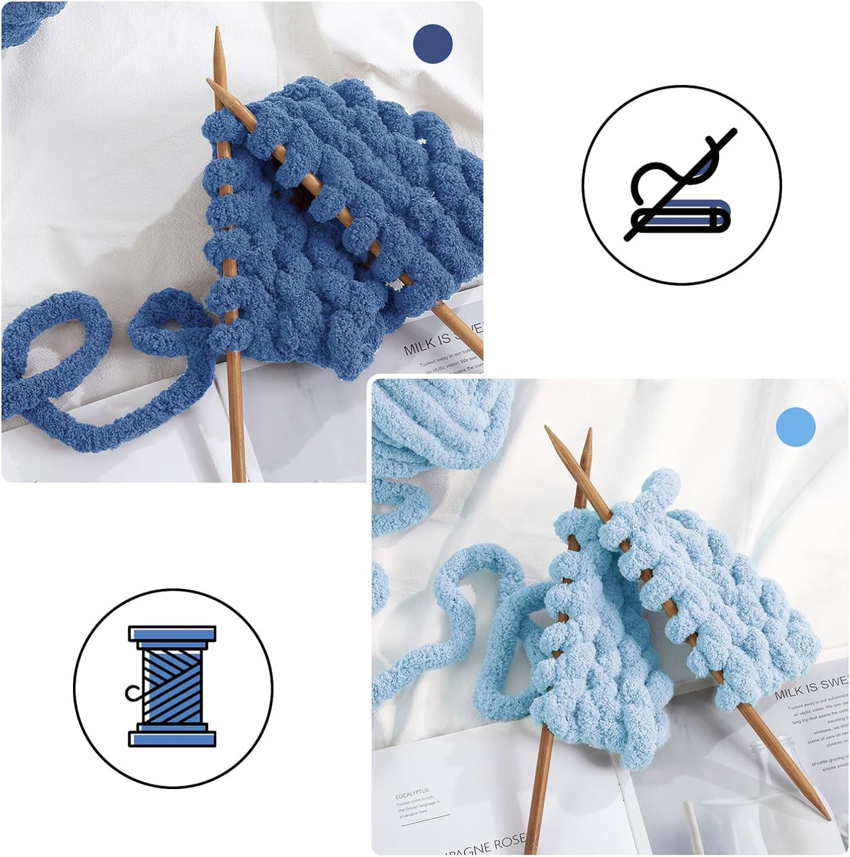 Hombys B0CPLTVDTR chunky chenille yarn - image 4