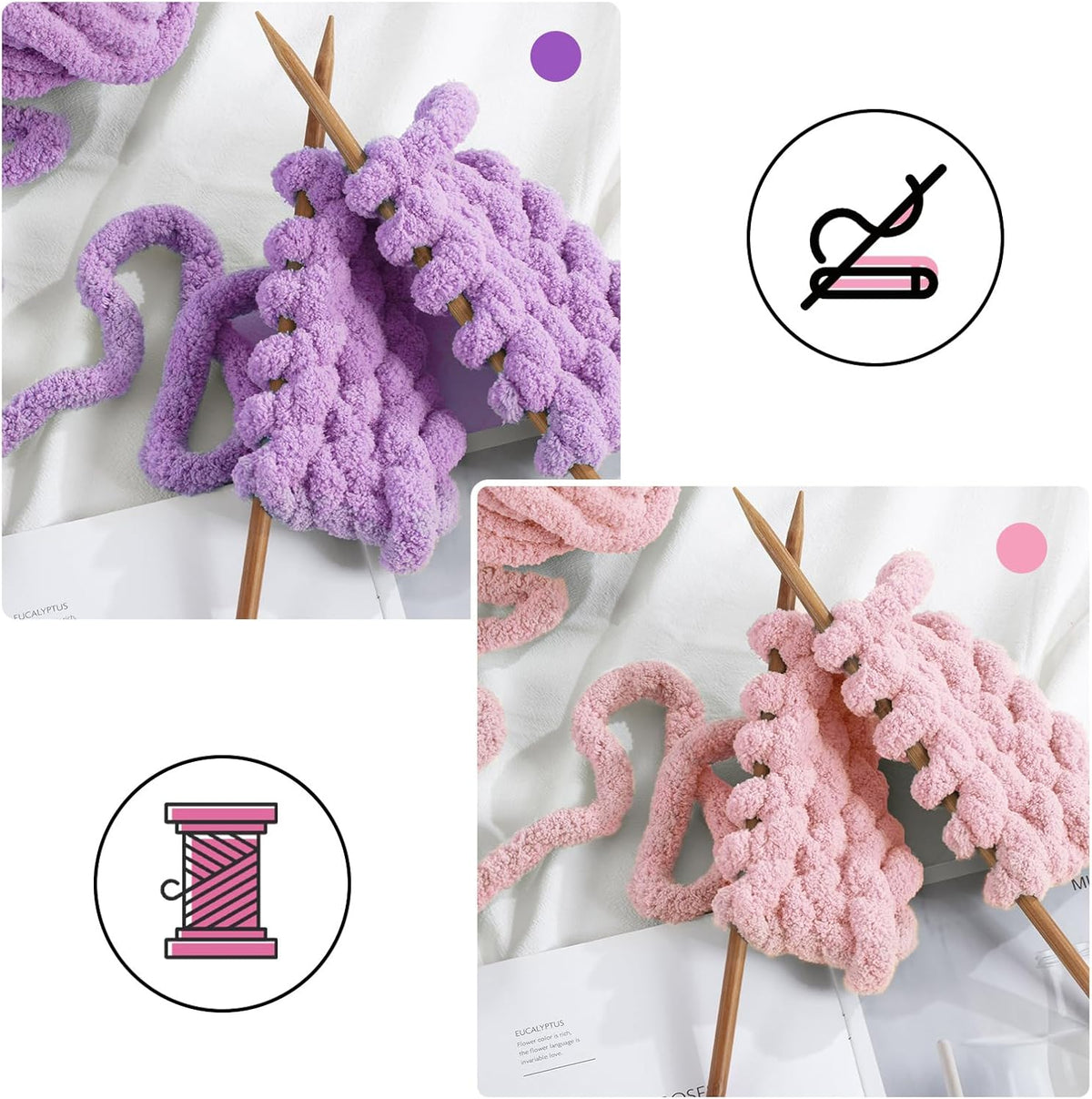 Hombys B0CPLVGP8K chunky chenille yarn - image 4