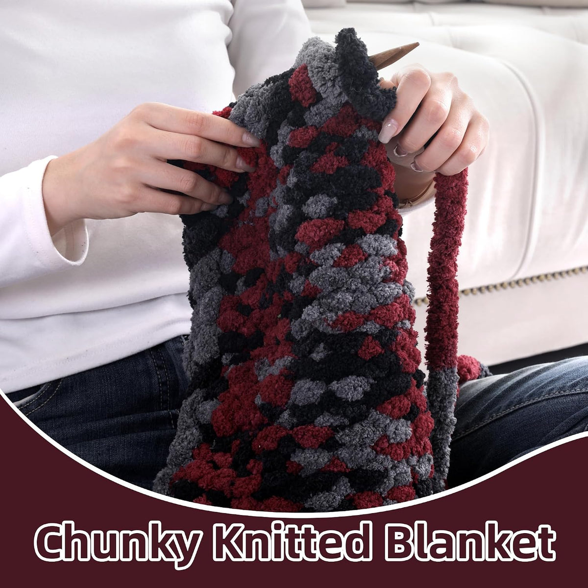 Hombys B0CVXGQ1XR chunky chenille yarn - image 2