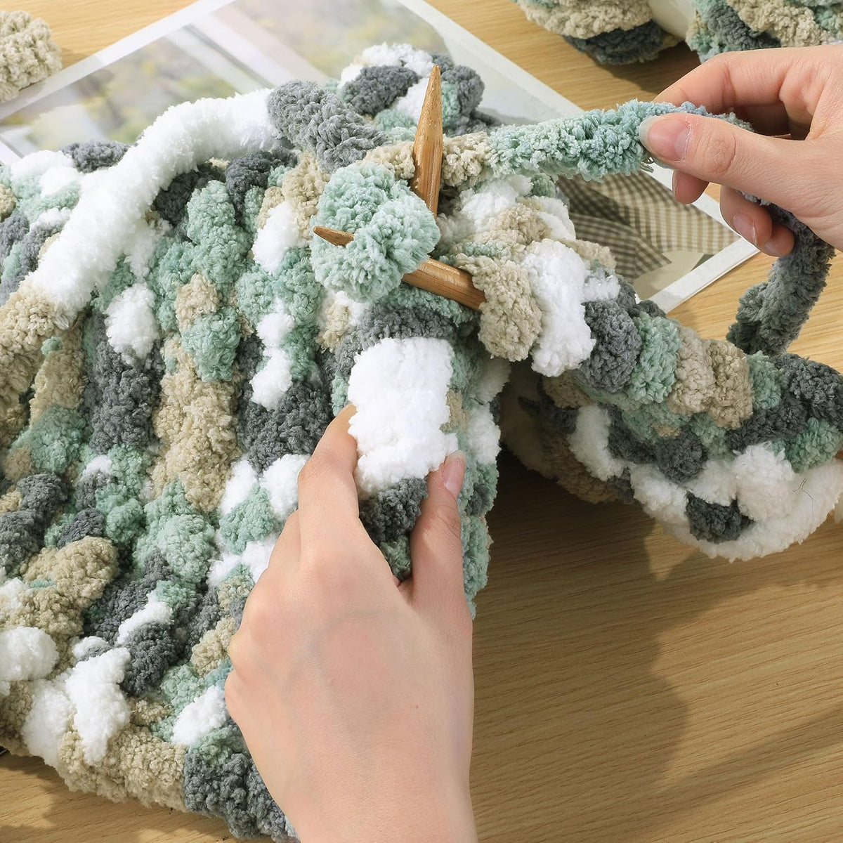 Hombys B0DLG8R6WP chunky chenille yarn - image 5