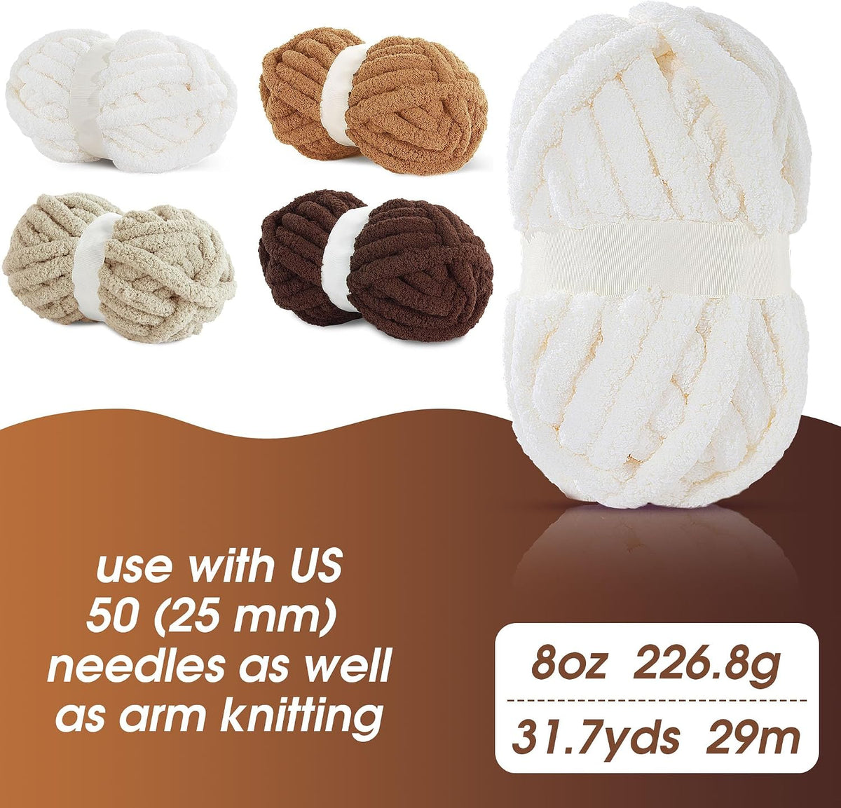 Hombys B0DQ86FK6W chunky chenille yarn - image 5
