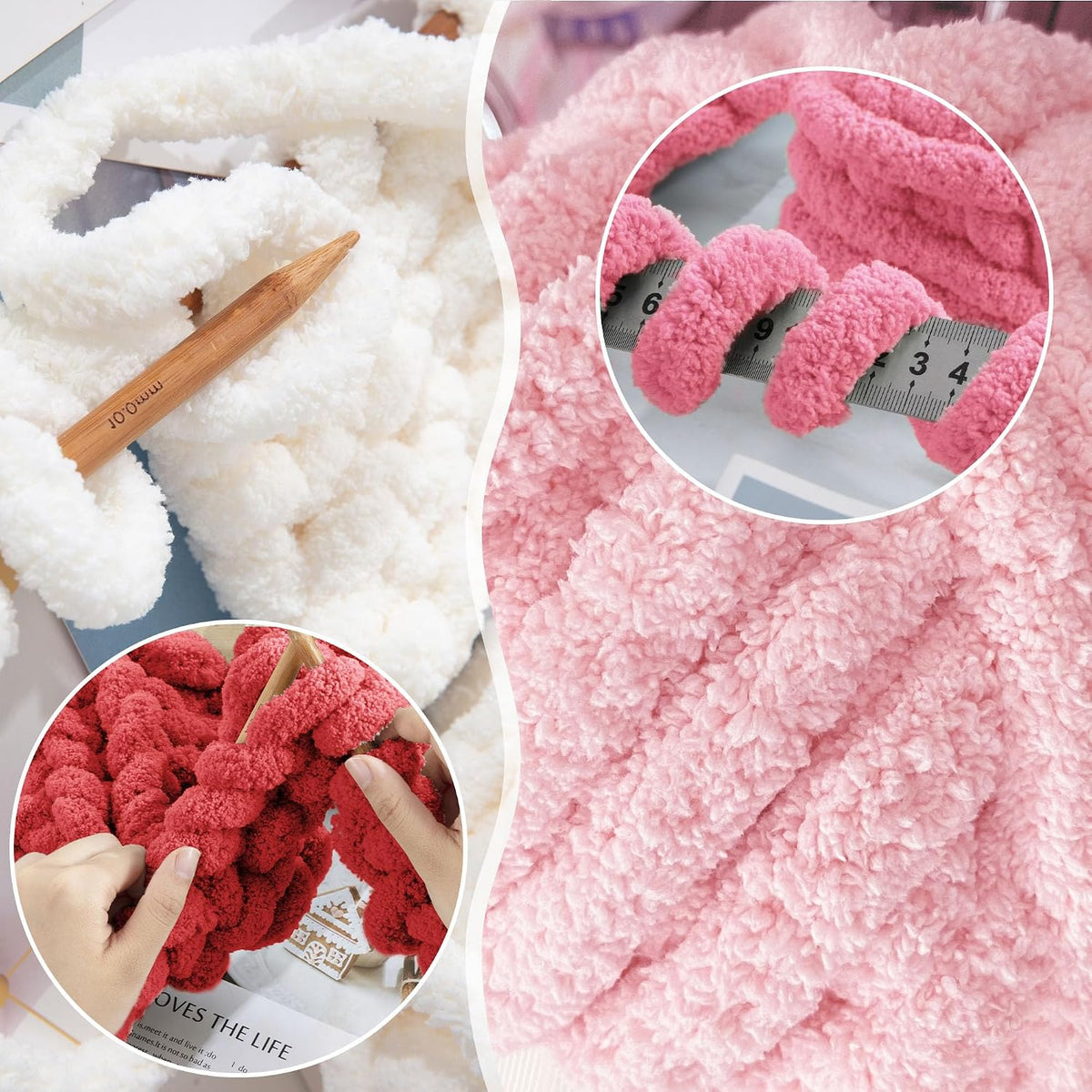 Hombys B0DQ87XF95 chunky chenille yarn - image 4