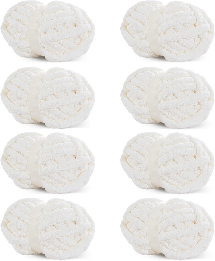 HOMBYS Chunky Chenille Yarn – Soft & Fluffy for Crocheting, Hand Knitting & Blankets