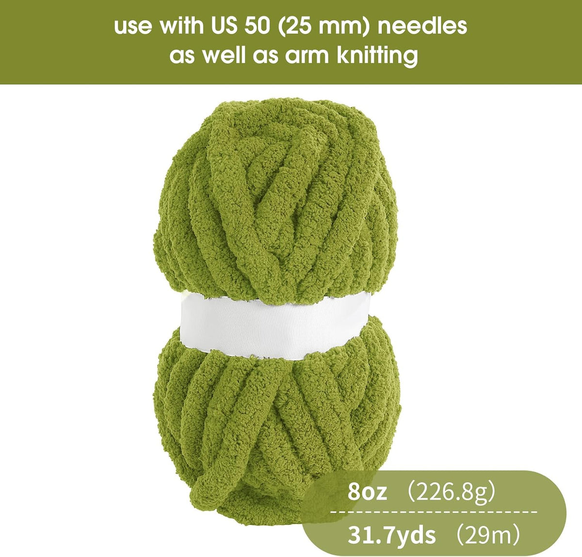 HOMBYS chunky chenille yarn detail and project image