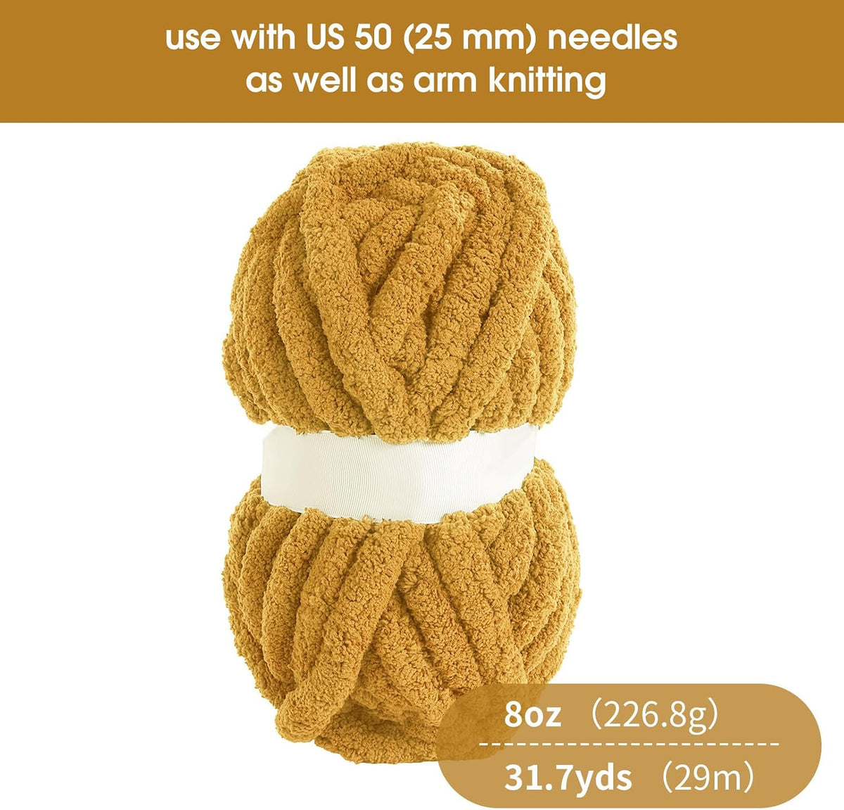 HOMBYS chunky chenille yarn detail and project image