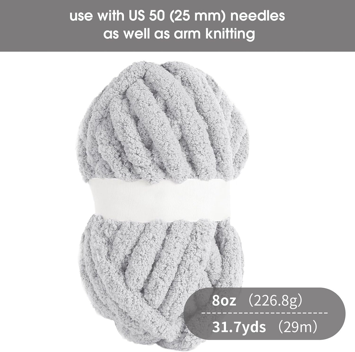 HOMBYS chunky chenille yarn detail and project image