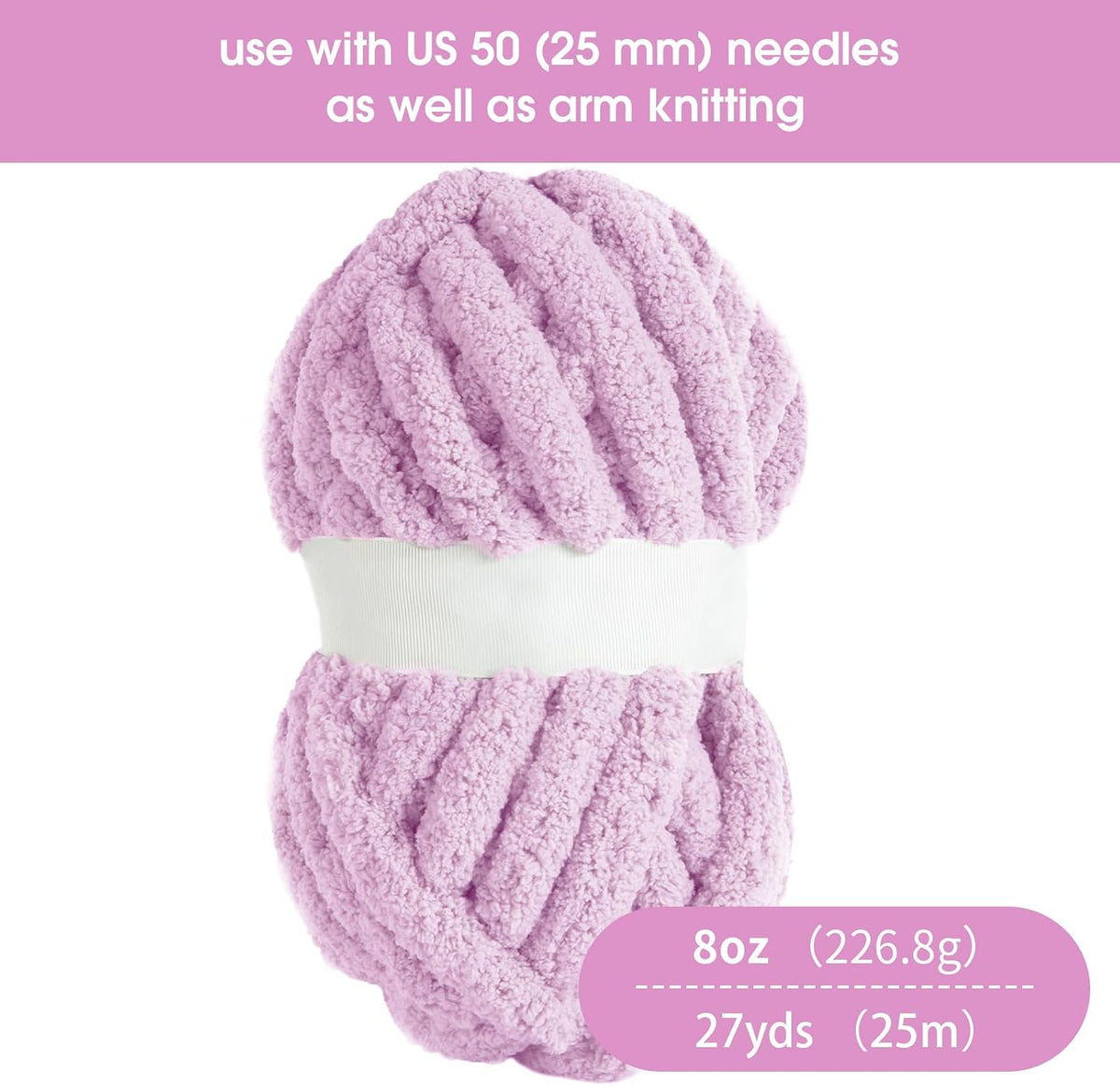 HOMBYS chunky chenille yarn detail and project image