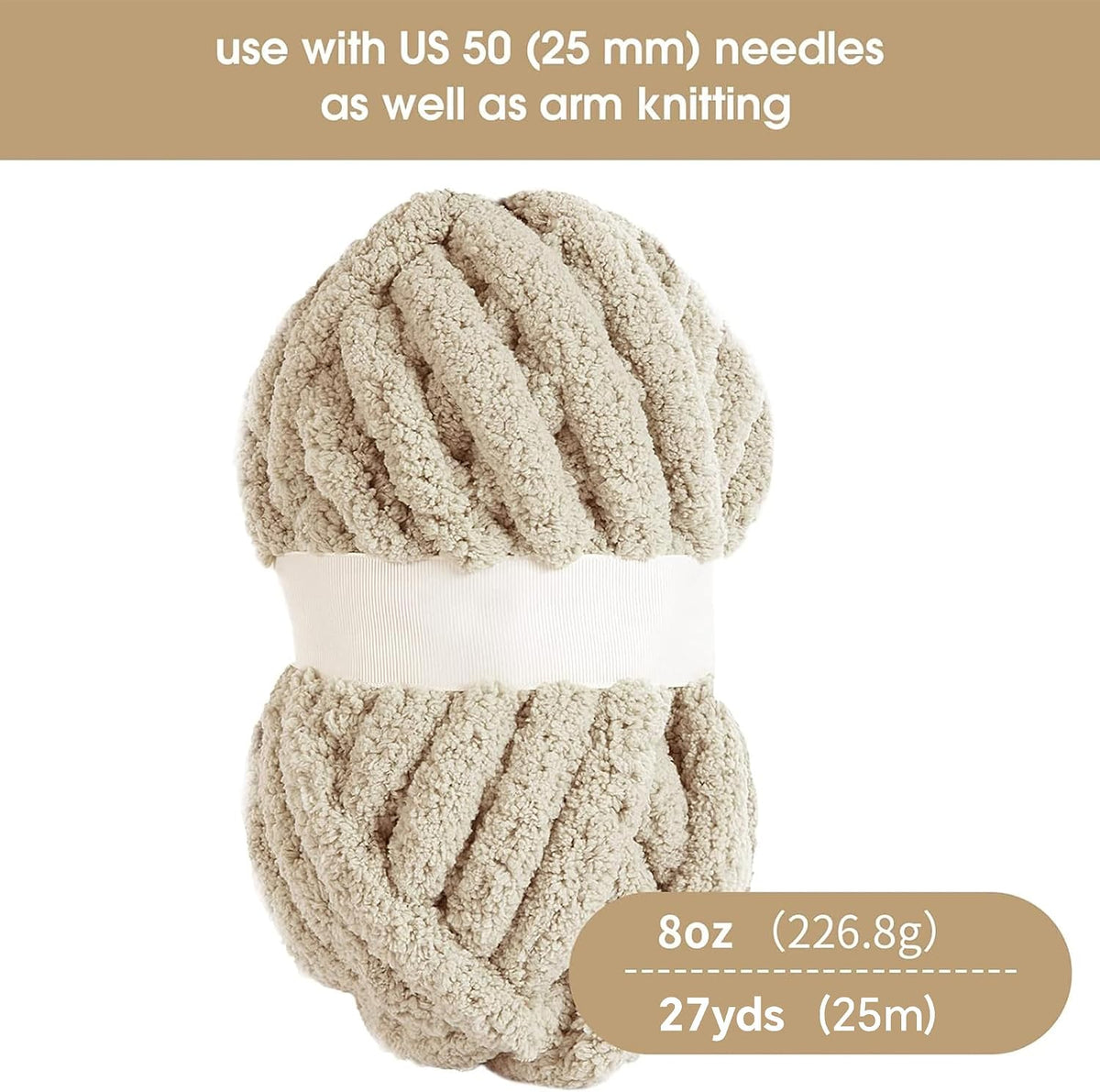 HOMBYS chunky chenille yarn detail and project image