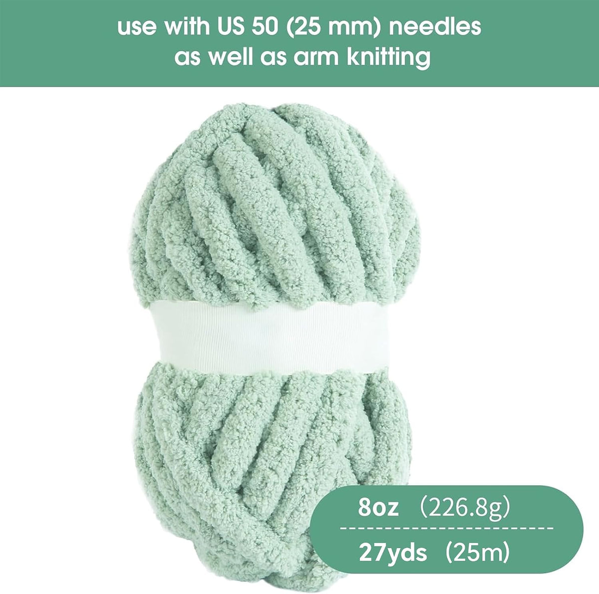 HOMBYS chunky chenille yarn detail and project image