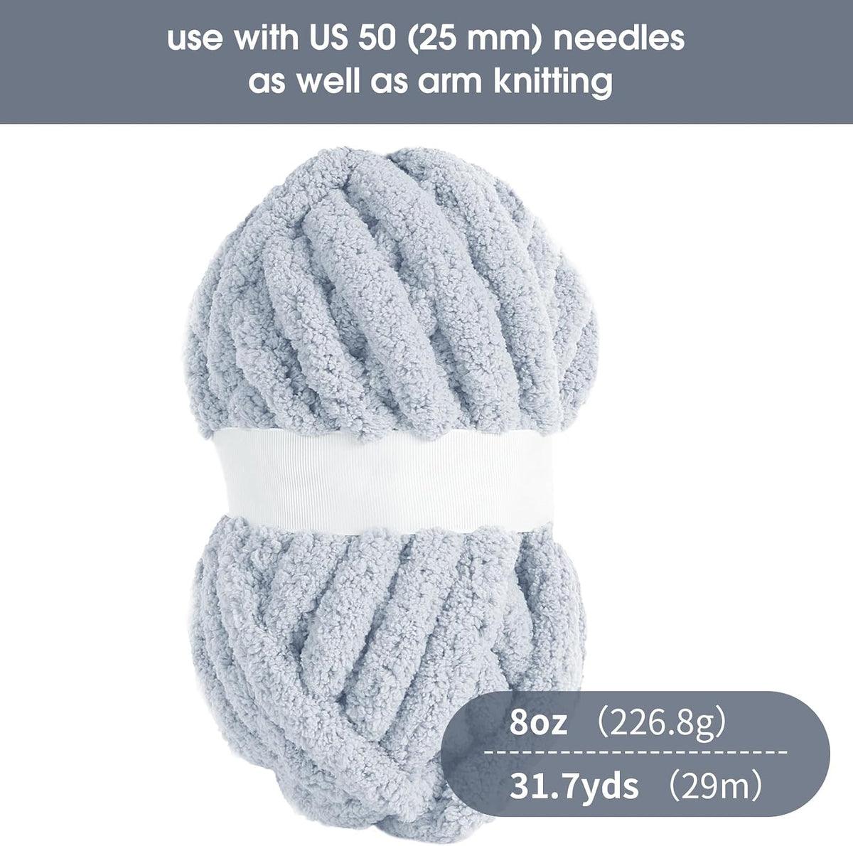 HOMBYS chunky chenille yarn detail and project image