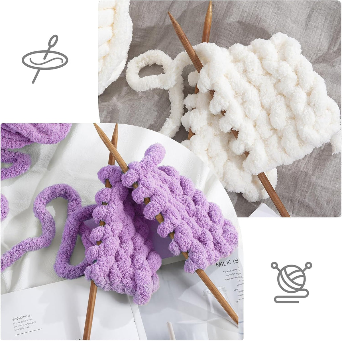 HOMBYS assorted chunky chenille yarn product image