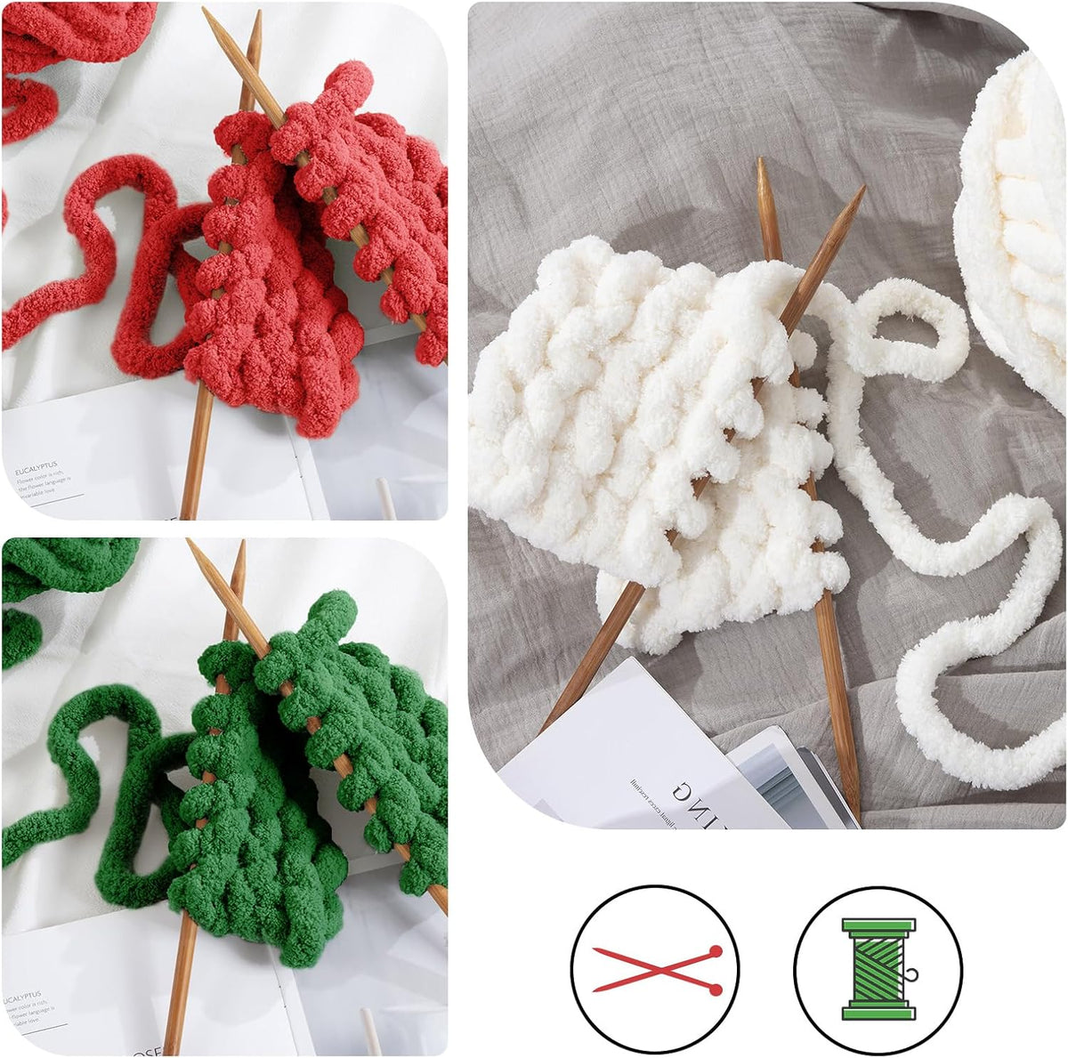 HOMBYS assorted chunky chenille yarn product image