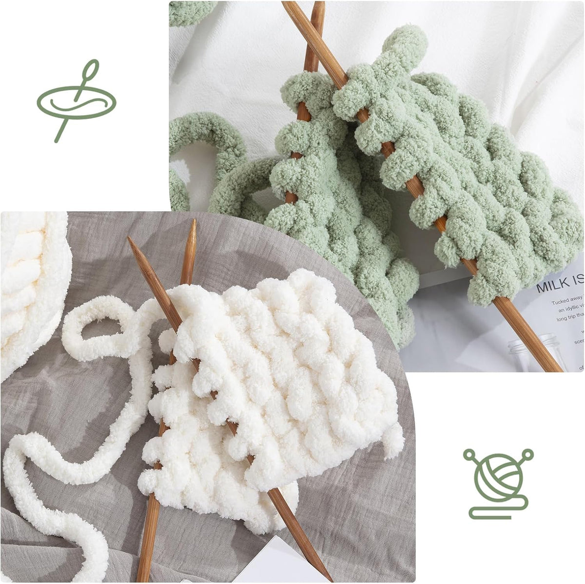 HOMBYS assorted chunky chenille yarn product image