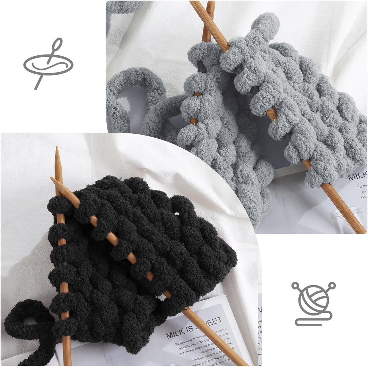 HOMBYS assorted chunky chenille yarn product image