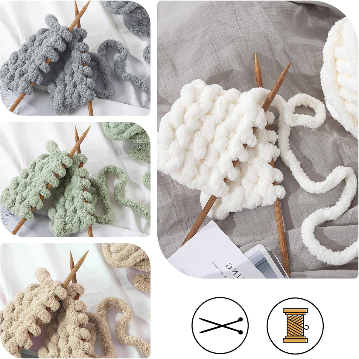HOMBYS assorted chunky chenille yarn product image