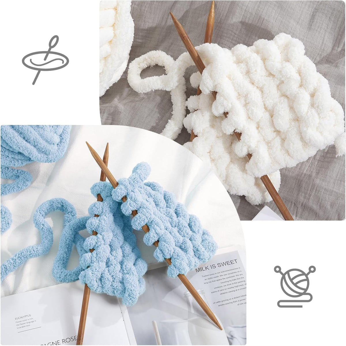 HOMBYS assorted chunky chenille yarn product image
