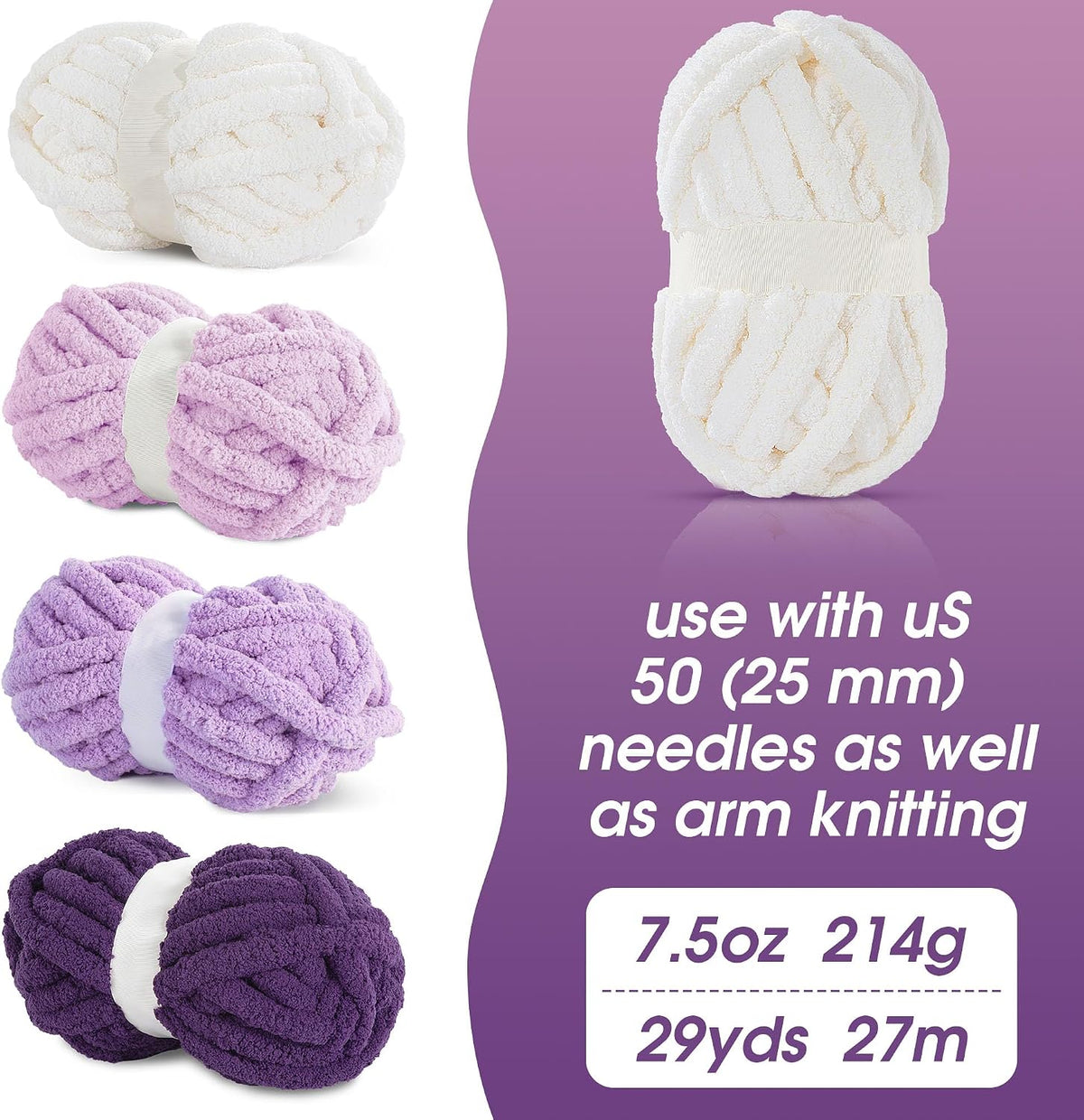 HOMBYS assorted chunky chenille yarn product image