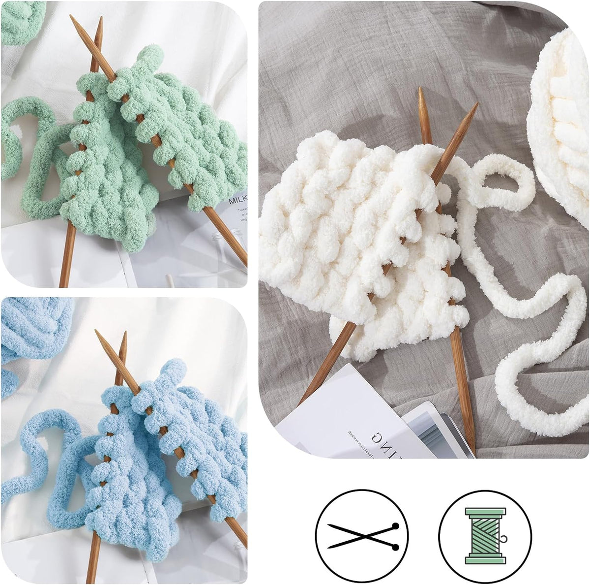 HOMBYS assorted chunky chenille yarn product image