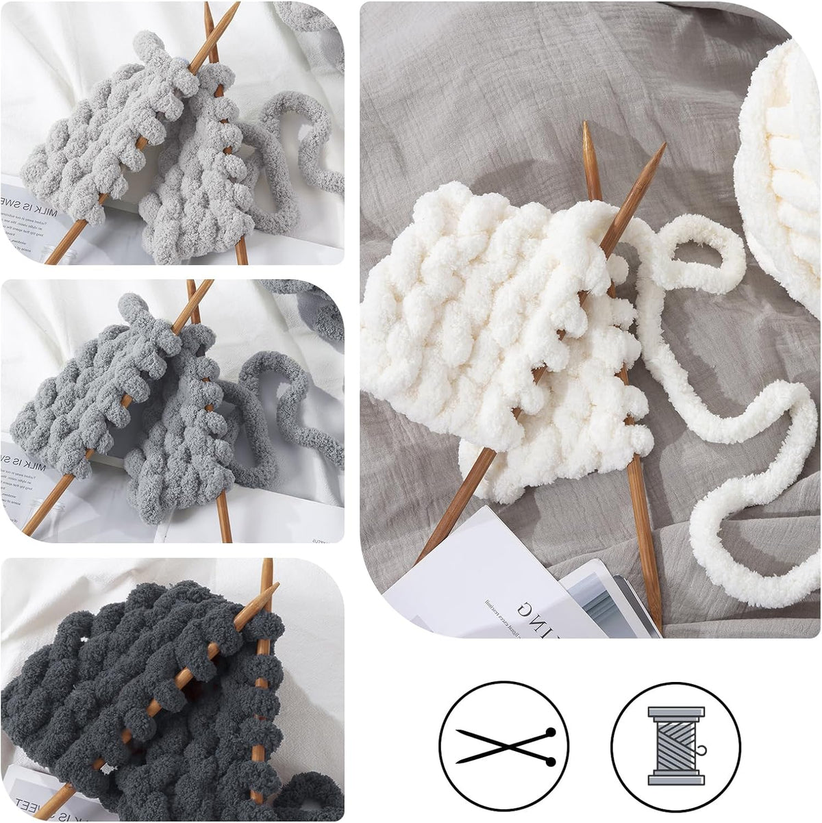 HOMBYS assorted chunky chenille yarn product image