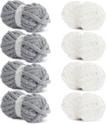 4 White+4 Light Grey