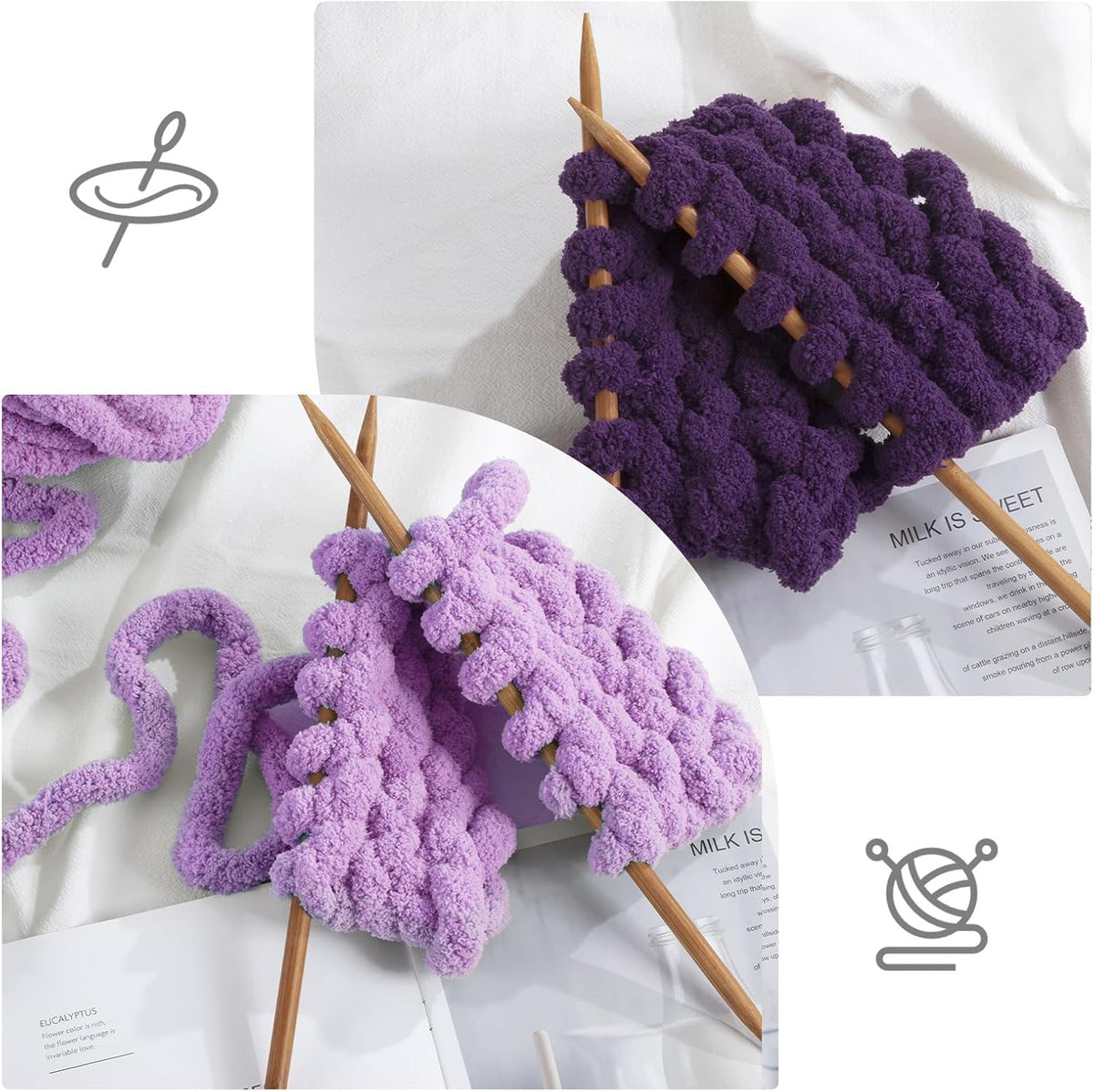 HOMBYS assorted chunky chenille yarn product image