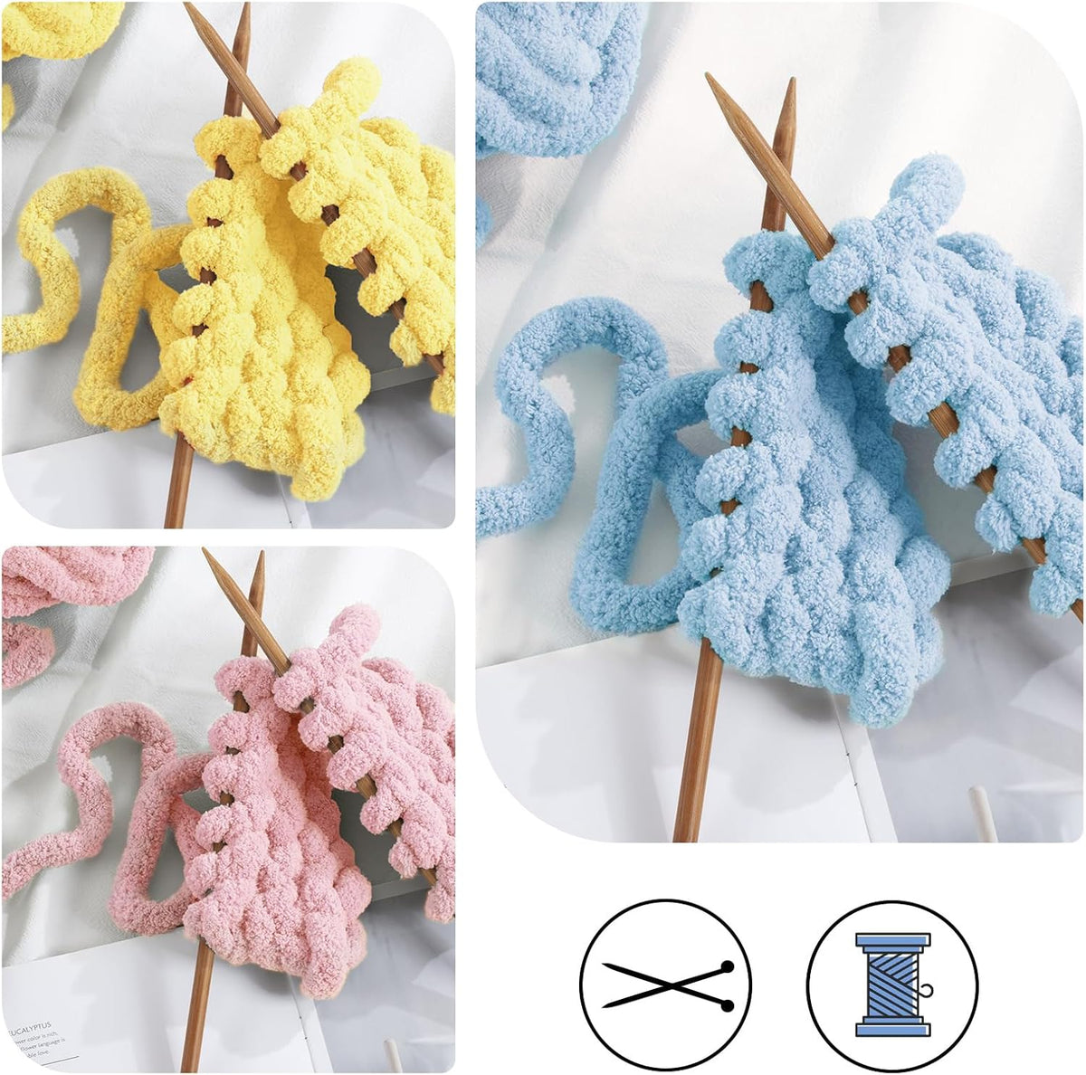 HOMBYS assorted chunky chenille yarn product image