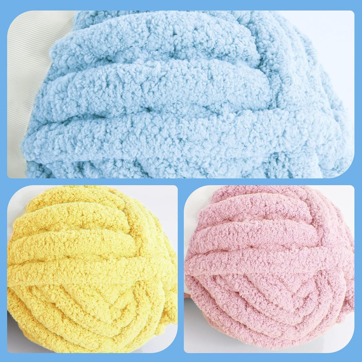 HOMBYS assorted chunky chenille yarn product image