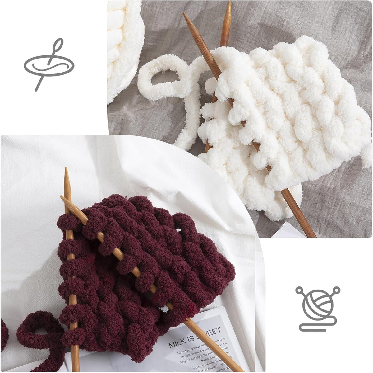 HOMBYS assorted chunky chenille yarn product image