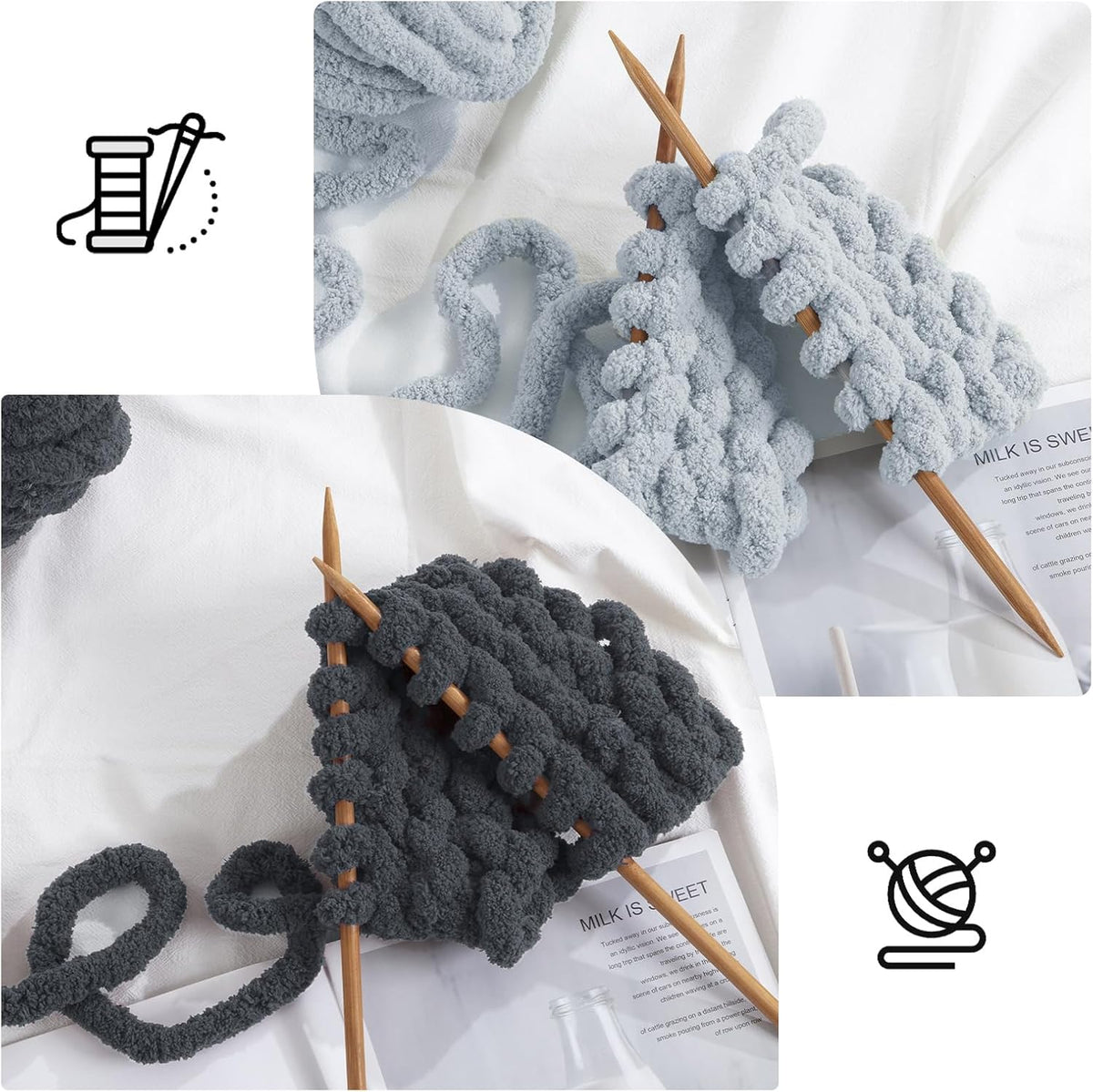 HOMBYS assorted chunky chenille yarn product image