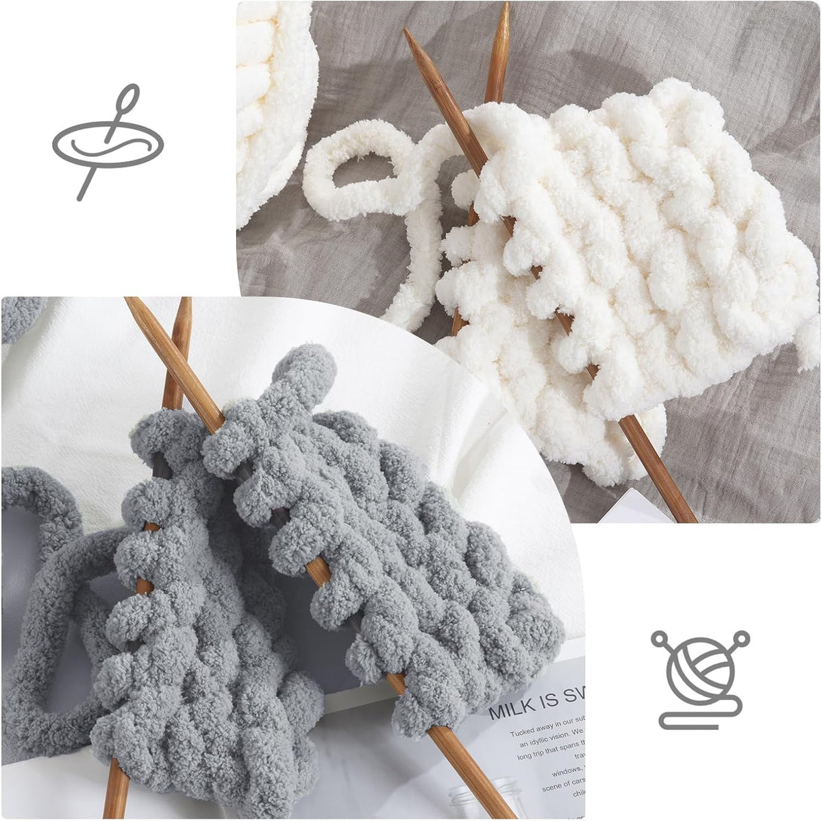 HOMBYS assorted chunky chenille yarn product image