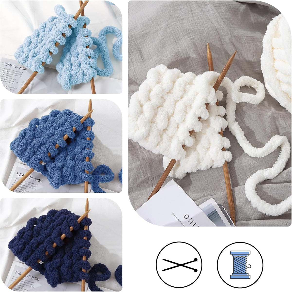 HOMBYS assorted chunky chenille yarn product image