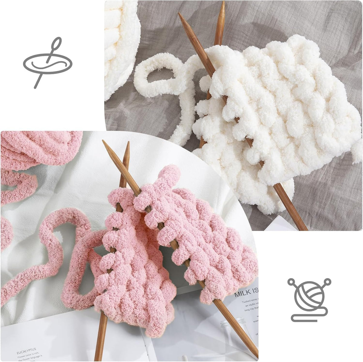 HOMBYS assorted chunky chenille yarn product image