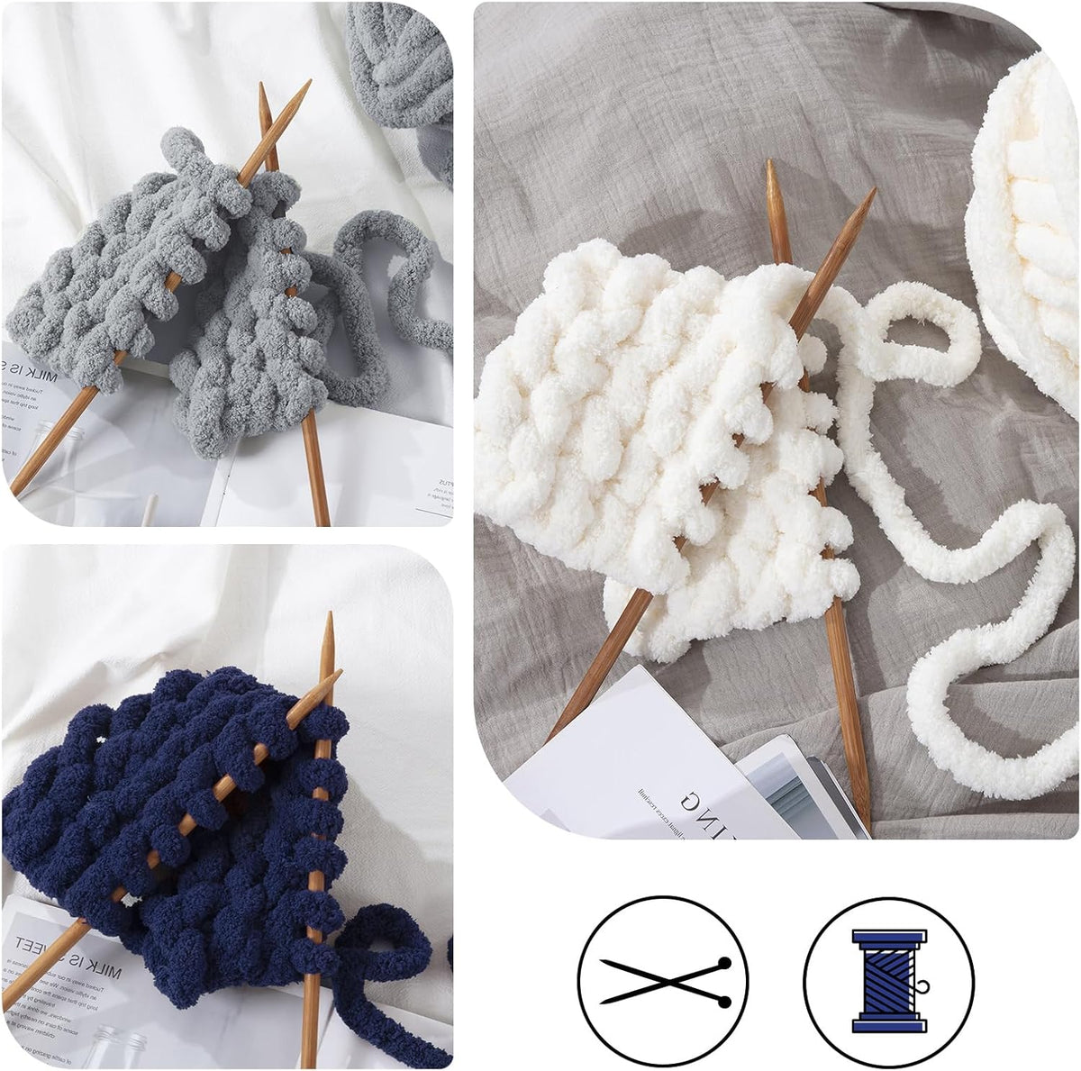 HOMBYS assorted chunky chenille yarn product image