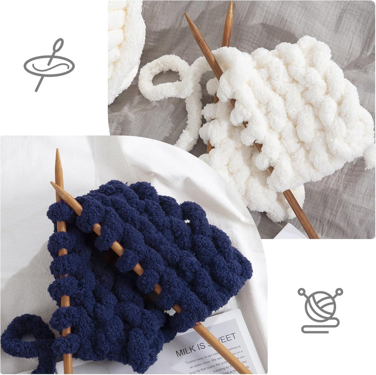 HOMBYS assorted chunky chenille yarn product image