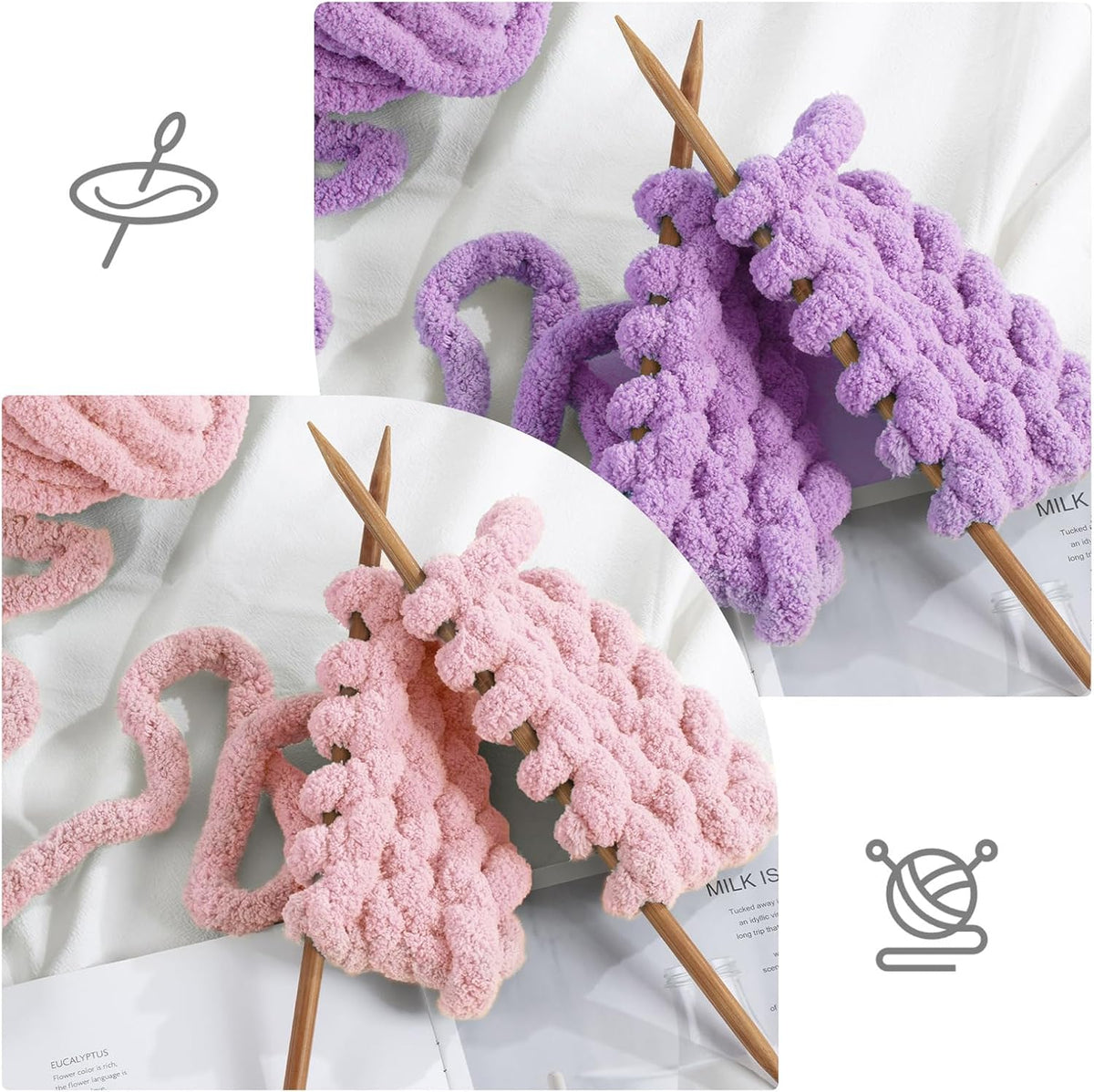HOMBYS assorted chunky chenille yarn product image