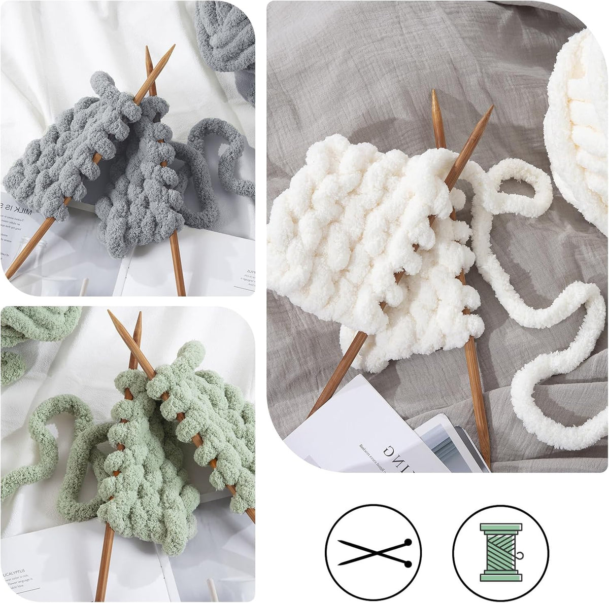 HOMBYS assorted chunky chenille yarn product image